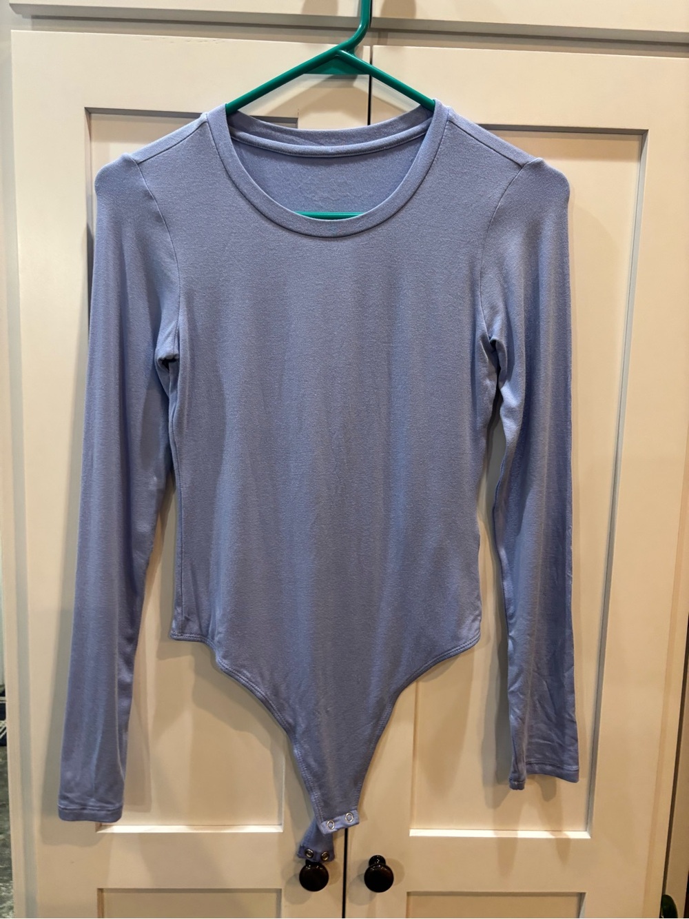 Vitality Long-Sleeve Sky Blue Crewneck Bodysuit